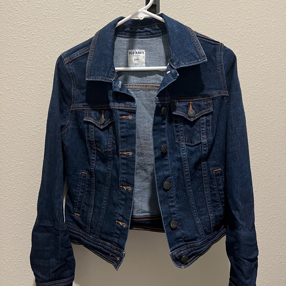 Old Navy Women's Dark Indigo Jean Jacket